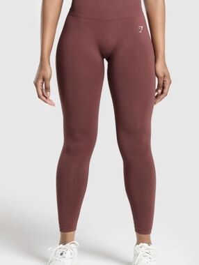 Gymshark High-Waist Burgundy Leggings - Medium